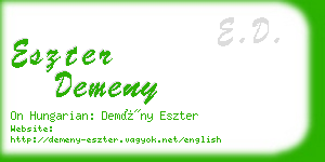 eszter demeny business card